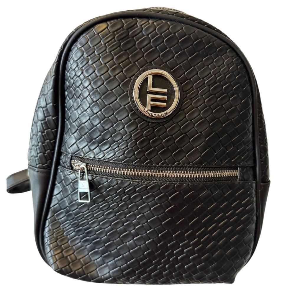 London Fog Bowery Woven Backpack– Black‎ – Medium